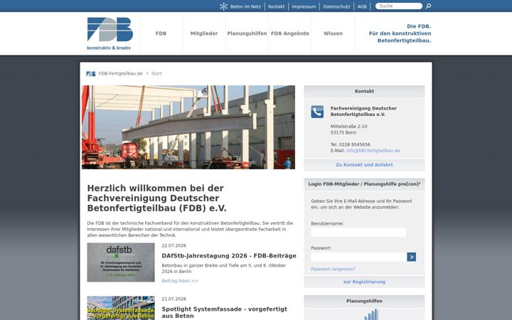 Screenshot ta' fdb-fertigteilbau.de