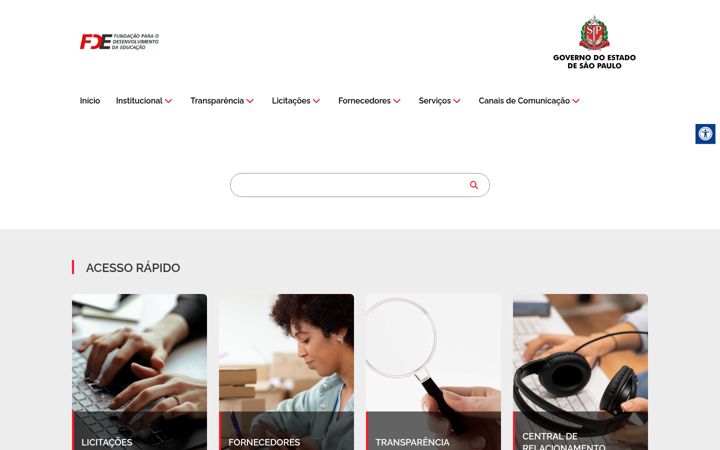 Screenshot of fde.sp.gov.br
