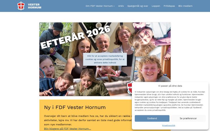 Screenshot of fdfvesterhornum.dk