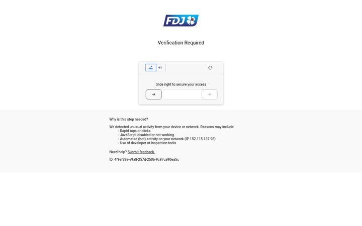 Screenshot of fdj.fr