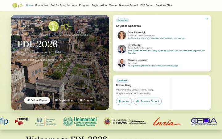 Screenshot of fdl-conference.com