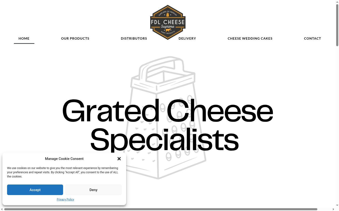Screenshot del banner di consenso mostrato prima di qualsiasi interazione