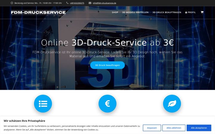 Capture d'écran de fdm-druckservice.de
