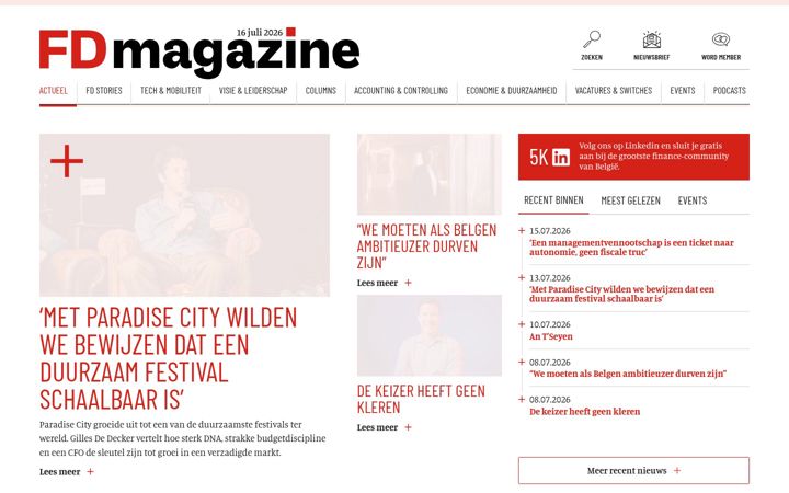 Screenshot ta' fdmagazine.be