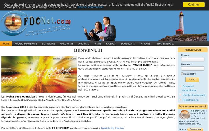 Screenshot of fdonet.com