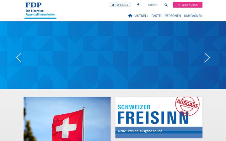 Screenshot of fdp-ai.ch