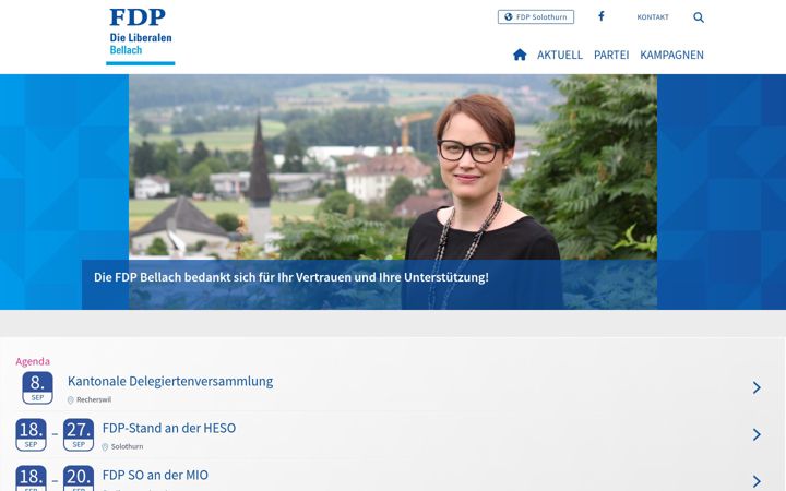 Screenshot of fdp-bellach.ch
