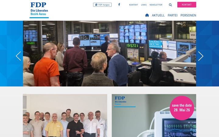 Screenshot of fdp-bezirk-aarau.ch