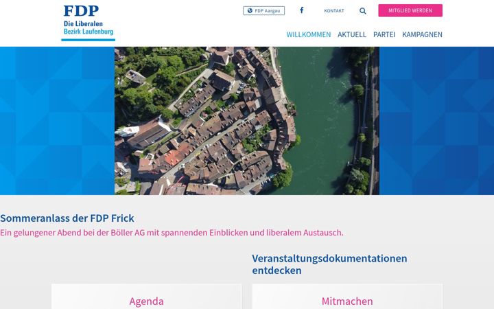 Screenshot of fdp-bezirk-laufenburg.ch