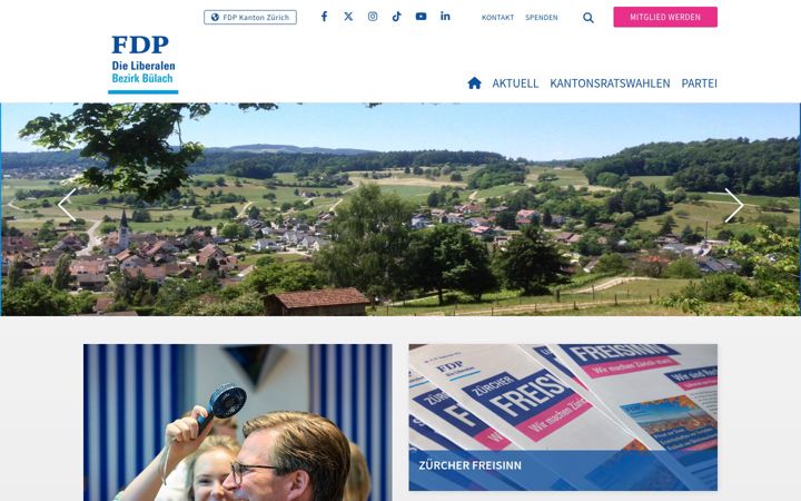 Screenshot of fdp-bezirkbuelach.ch