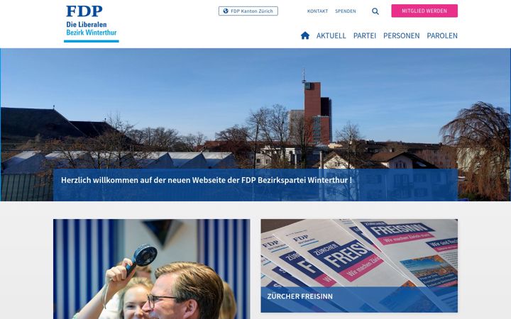 Screenshot of fdp-bezirkwinterthur.ch