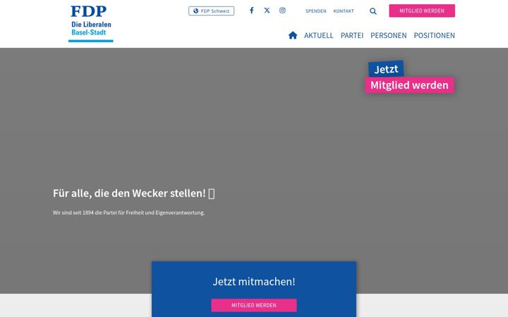 Screenshot of fdp-bs.ch