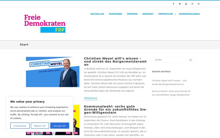 Screenshot di fdp-burbach.de