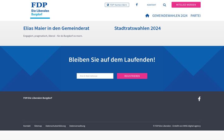 Screenshot of fdp-burgdorf.ch