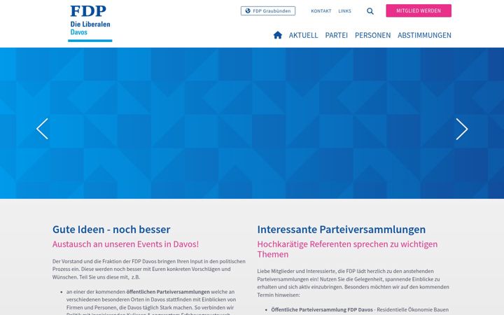 Screenshot of fdp-davos.ch