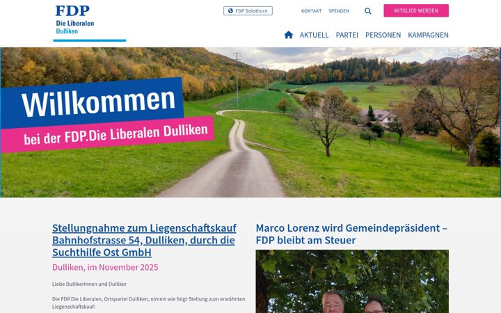 Screenshot of fdp-dulliken.ch