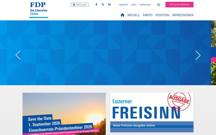 Screenshot of fdp-ebikon.ch