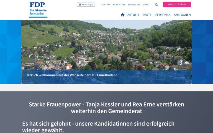 Screenshot of fdp-ennetbaden.ch