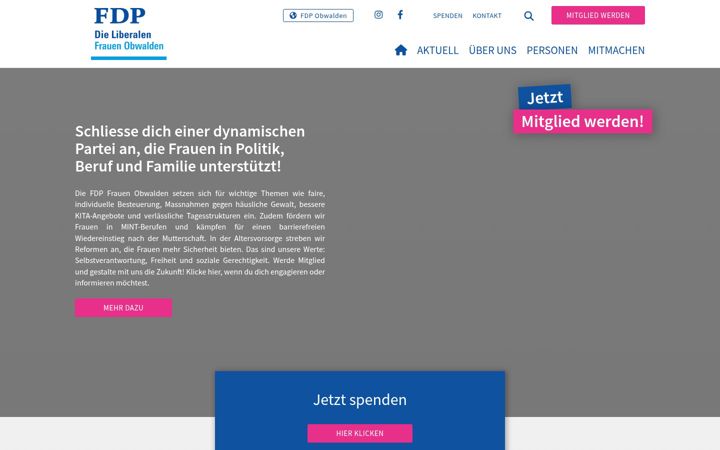 Screenshot of fdp-frauen-ow.ch