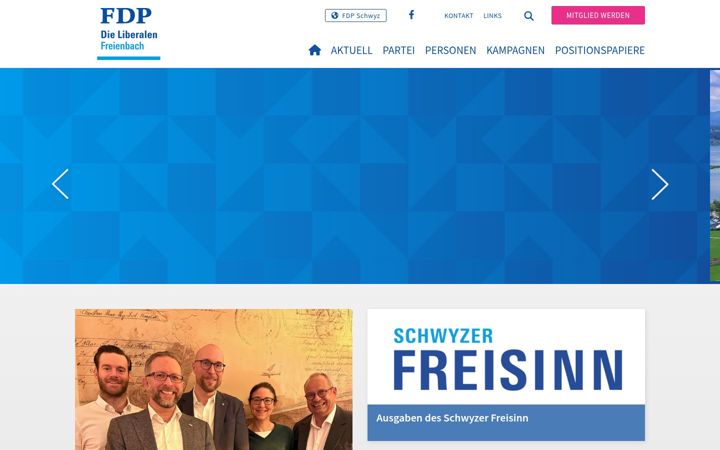 Screenshot of fdp-freienbach.ch
