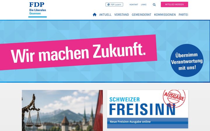 Screenshot of fdp-geuensee.ch
