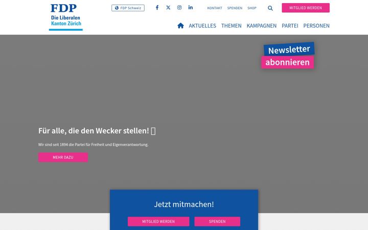 Screenshot of fdp-glattfelden.ch