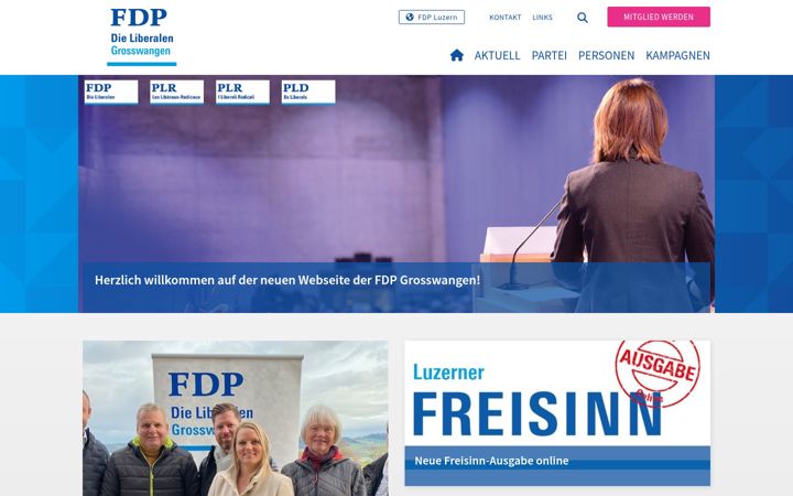 Screenshot of fdp-grosswangen.ch