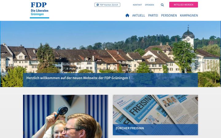 Screenshot of fdp-grueningen.ch