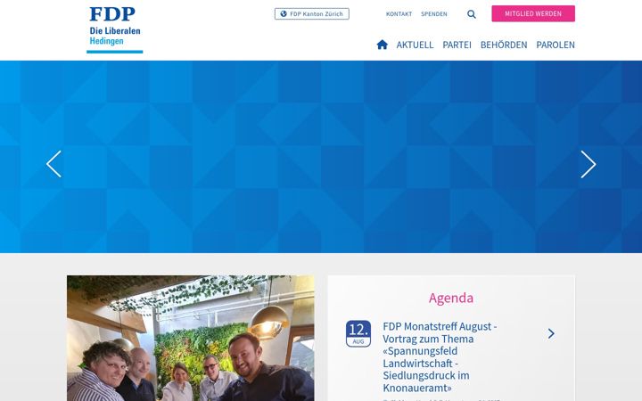 Screenshot of fdp-hedingen.ch