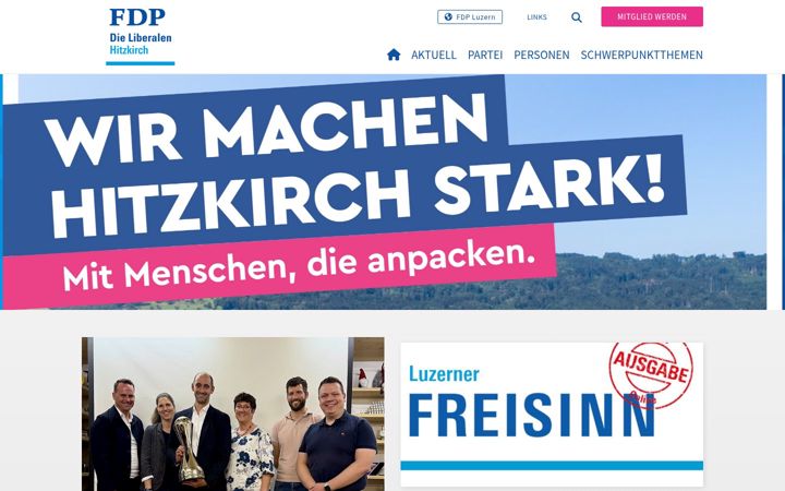 Screenshot of fdp-hitzkirch.ch
