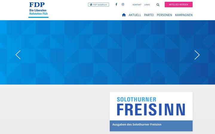 Screenshot of fdp-hofstetten-flueh.ch