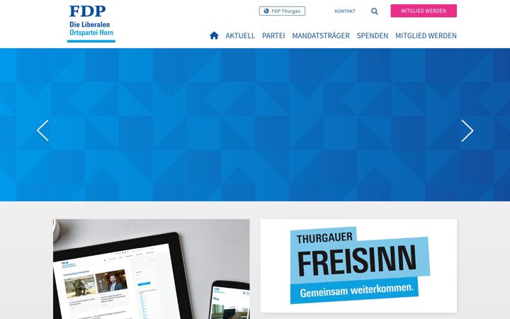 Screenshot of fdp-horn.ch