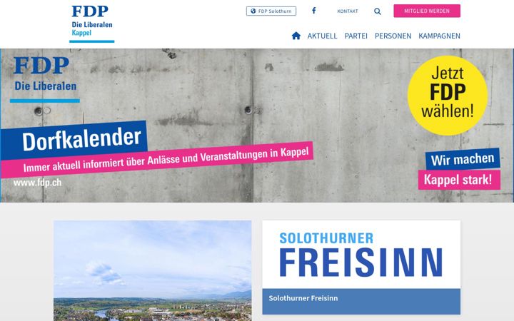 Screenshot of fdp-kappel.ch