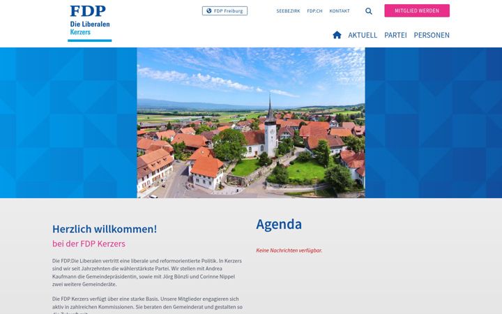 Screenshot of fdp-kerzers.ch
