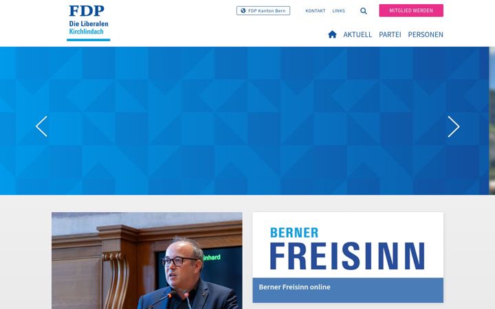 Screenshot of fdp-kirchlindach.ch