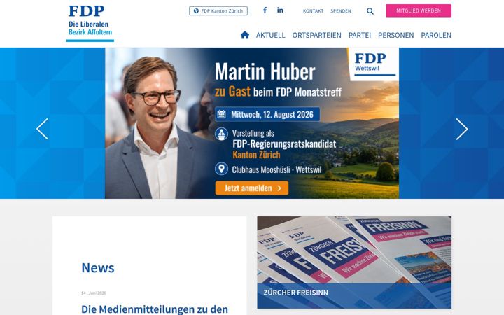 Screenshot of fdp-knonaueramt.ch