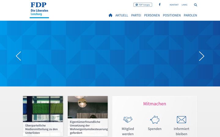 Screenshot of fdp-lenzburg.ch