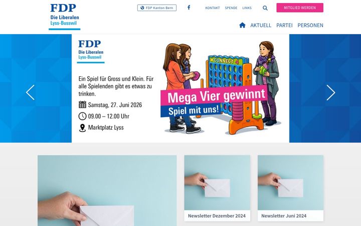 Screenshot of fdp-lyss.ch
