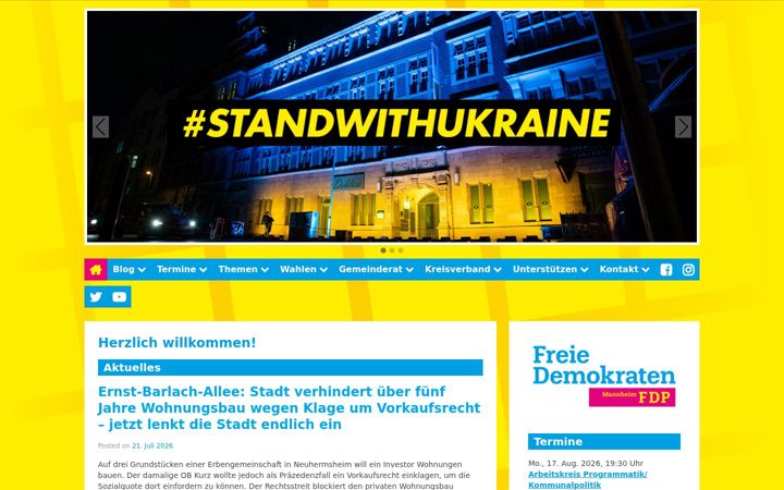 Screenshot of fdp-mannheim.de