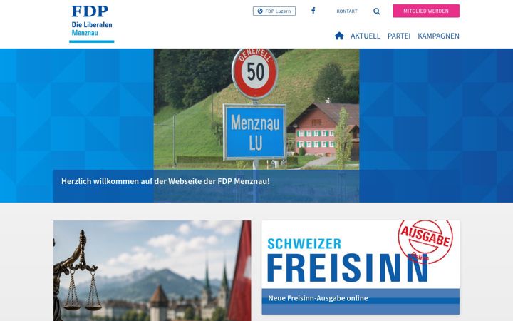 Screenshot of fdp-menznau.ch