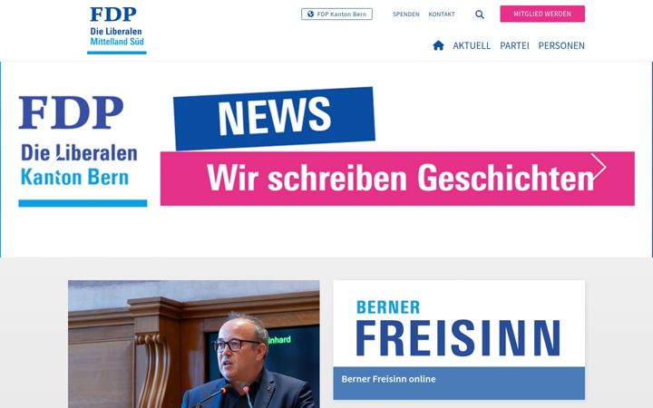Screenshot of fdp-mittelland-sued.ch