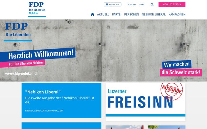 Screenshot of fdp-nebikon.ch
