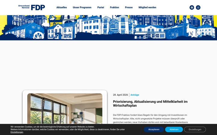 Screenshot of fdp-nettetal.de