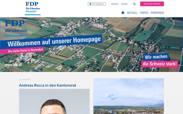 Screenshot of fdp-neuendorf.ch