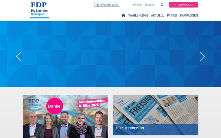 Screenshot of fdp-niederglatt.ch