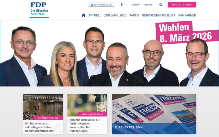 Screenshot of fdp-niederhasli.ch