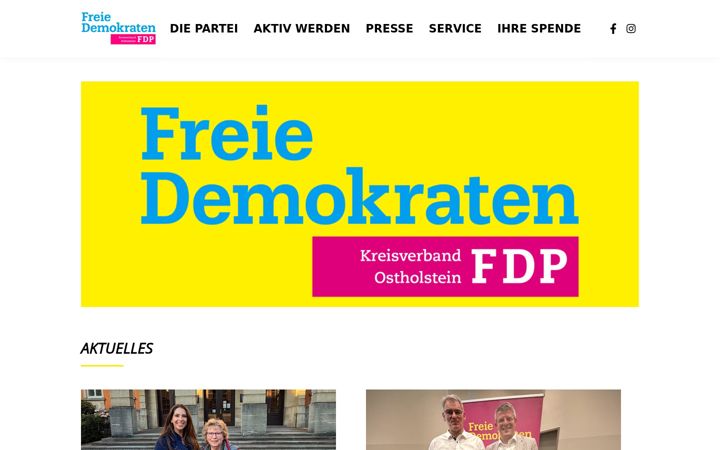 Screenshot of fdp-ostholstein.de