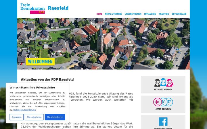 Screenshot of fdp-raesfeld.de