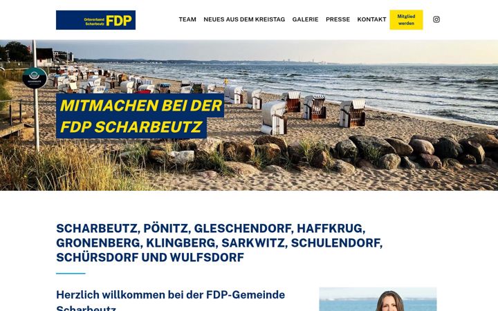 Screenshot of fdp-scharbeutz.de