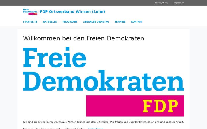 Screenshot ta' fdpwinsen.de